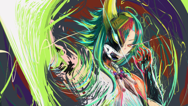 Wallpaper Genshin, Background, Colorful, Impact, Xiao