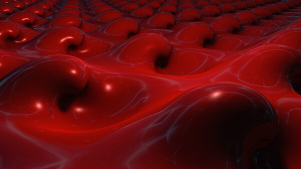 Wallpaper Digital, Red, Abstract, Shapes, CGI, Art