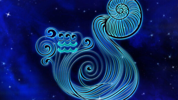 Wallpaper Blue, Aquarius, Abstract