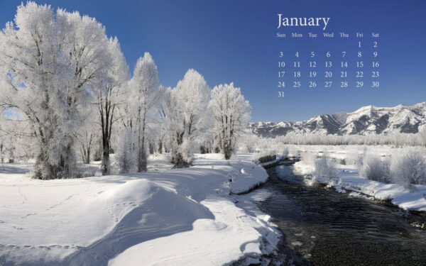 Wallpaper January, Calender, 2010, Fresh, Snow