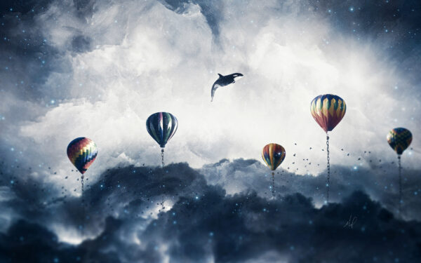 Wallpaper Air, Balloons, Surreal, Hot
