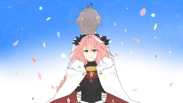 Wallpaper Sieg, And, White, Background, Blue, With, Desktop, Astolfo