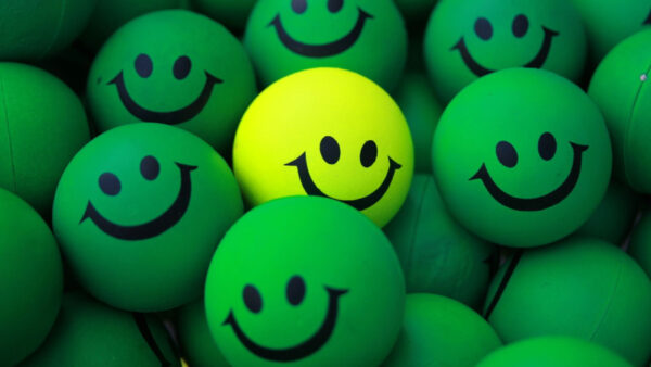 Wallpaper Yellow, One, Emoji, Multiple, Green, Smiley, With