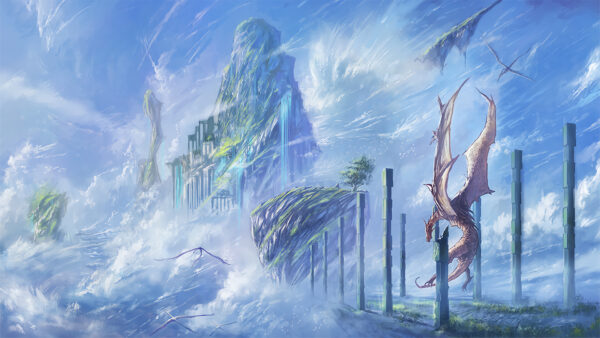 Wallpaper Dragon, Big, Waves, Fantasy, Desktop, Dreamy