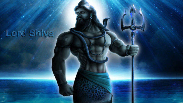 Wallpaper Bholenath, Shiva, Background, Blue, Lord