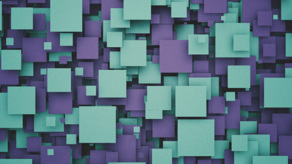 Wallpaper Abstract, Green, Desktop, Purple, Squares, Mobile, Light, Abstraction