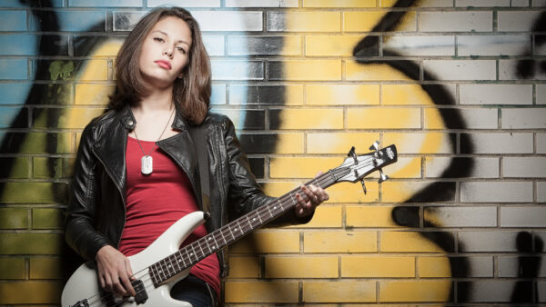 Wallpaper Model, Guitar, Girl, With, Beautiful