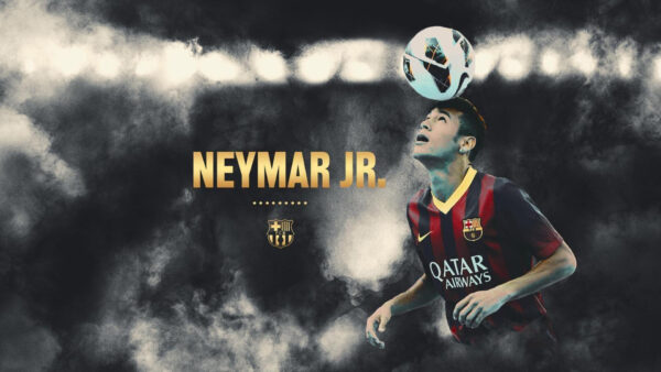 Wallpaper Lights, Dress, Holding, Neymar, Wearing, Black, Head, Background, Red, Ball