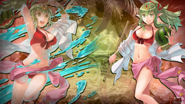 Wallpaper Fire, Tiki, Emblem, Heroes