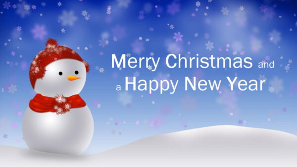 Wallpaper Year, Happy, And, New, Snowman, Merry, Christmas