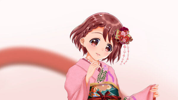 Wallpaper Girl, Hanadera, Nodoka, Anime, Kimono