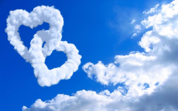 Wallpaper Clouds, Hearts