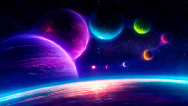 Wallpaper Jelly, Planets, Sky