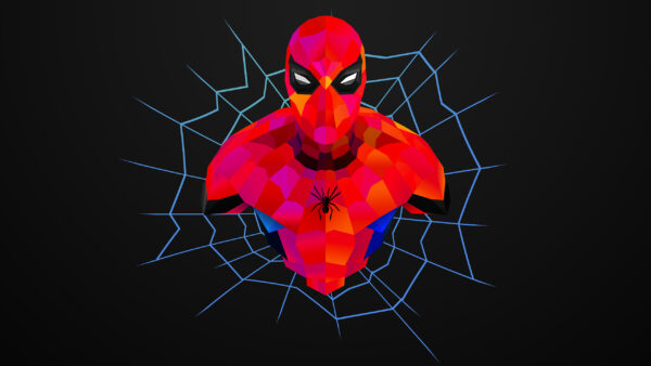 Wallpaper Spider-man, Lowpoly, Artwork