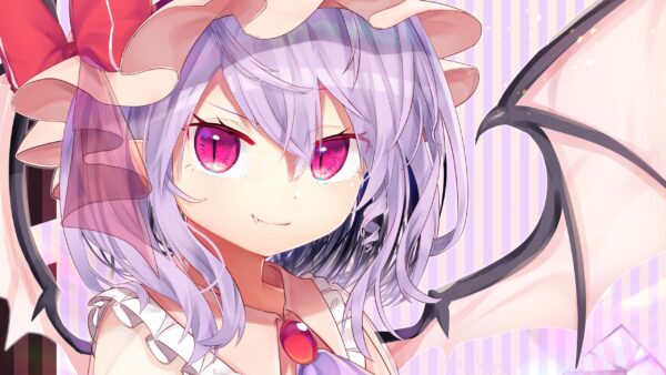 Wallpaper White, Desktop, Touhou, Eyes, Anime, Remilia, Purple, Scarlet, Hair, Girl