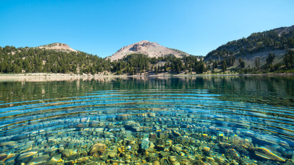 Wallpaper Water, With, Blue, Body, And, Desktop, Reflection, Sky, Mobile, Nature, Mountain, Clear, Trees, Green, Background