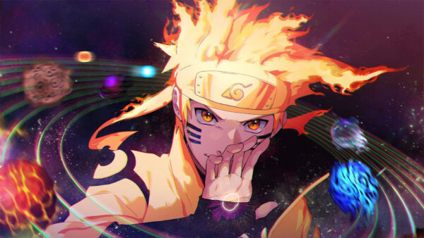 Wallpaper Background, Orange, Eyes, Galaxy, Uzumaki, Naruto