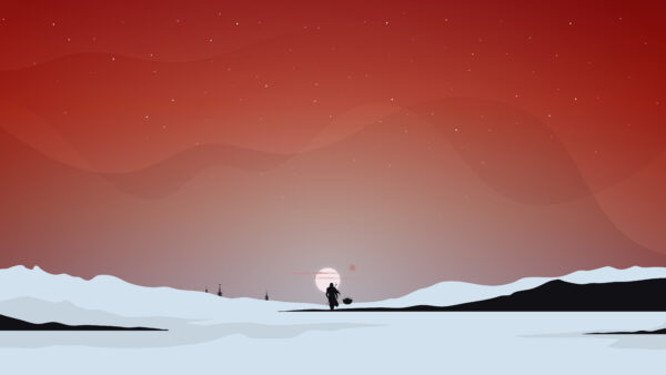 Wallpaper Baby, Wars, Sky, Red, Surface, Movies, Stars, Covered, Moon, Desktop, With, Star, Background, Snow, And, Yoda