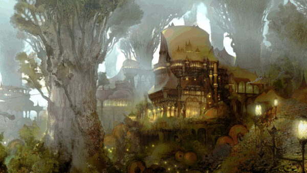 Wallpaper Games, XIV, Desktop, Forest, House, Fantasy, Final, Elvish