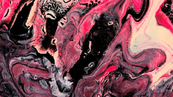 Wallpaper Paint, Desktop, Pink, Stains, Fluid, Abstract, Black