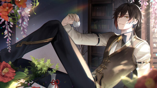 Wallpaper Impact, Zhongli, Genshin