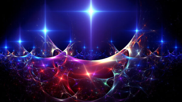 Wallpaper Dark, Glow, Stars, Colorful, Abstraction, Cool, Glare, Abstract