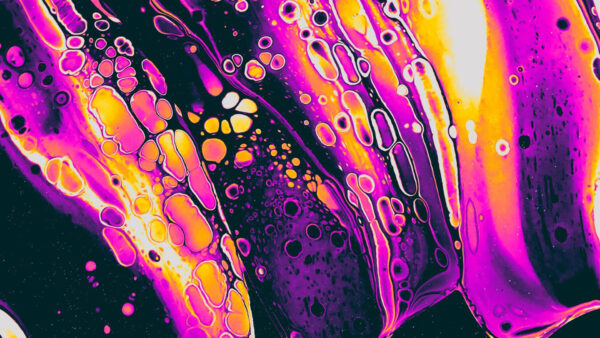 Wallpaper Trippy, Purple, Yellow, Stain, Paint, Dots