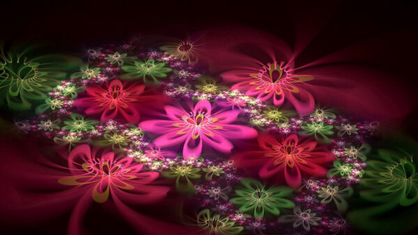 Wallpaper Trippy, Patterns, Fractal, Flowers, Desktop, Color, Light