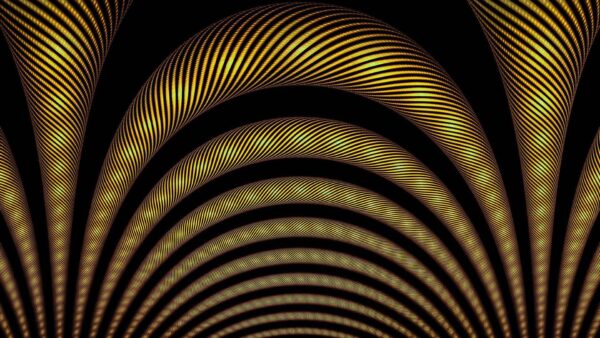 Wallpaper Ripples, Lines, Abstraction, Yellow, Abstract, Illusion