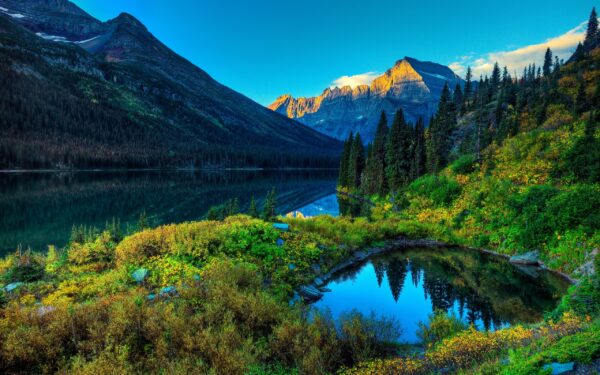 Wallpaper Lake, Scenery, Mountain