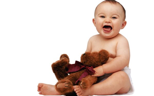 Wallpaper Baby, Teddy, With, Cute