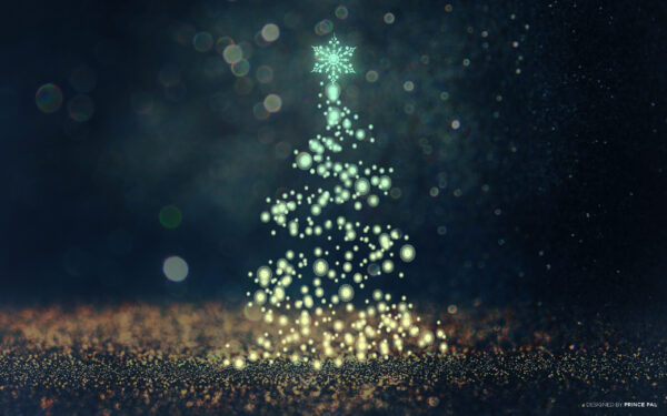 Wallpaper Tree, Christmas, Bokeh