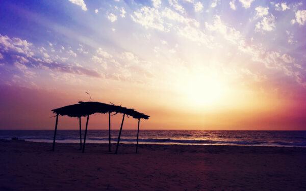 Wallpaper Sunset, Beach, Mood