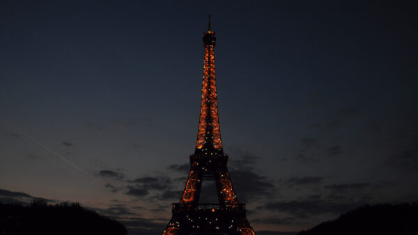 Wallpaper Lights, Red, With, Travel, Eiffel, Dark, Background, Sky, Desktop, Tower, Paris