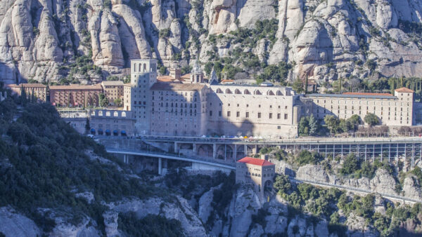 Wallpaper Mountain, Maria, Monastery, Desktop, Santa, Rock, Travel, Montserrat, Spain, Catalonia, Abbey