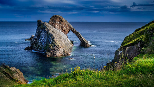 Wallpaper Desktop, Cliff, Rock, Sea, Nature