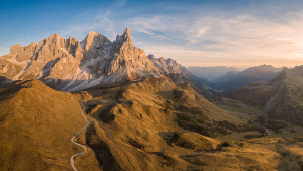 Wallpaper During, Peak, Dolomites, Panorama, Morning, Nature, Mountain