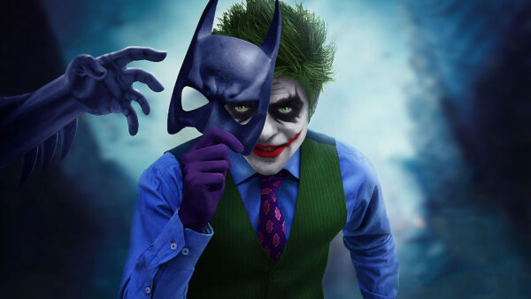 Wallpaper With, Batman, Background, Joker, Mask, Fog