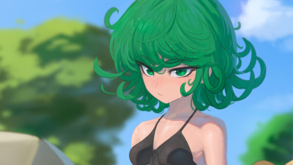 Wallpaper Hair, Man, Tatsumaki, Green, One-Punch