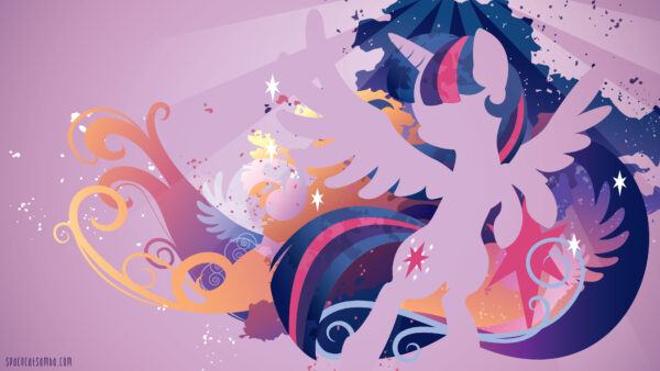 Wallpaper Magic, Little, Friendship, Twilight, Pony, Minimalist, Sparkle