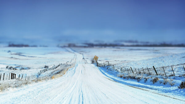 Wallpaper Fence, Blur, Photography, With, Snow, Background, Road