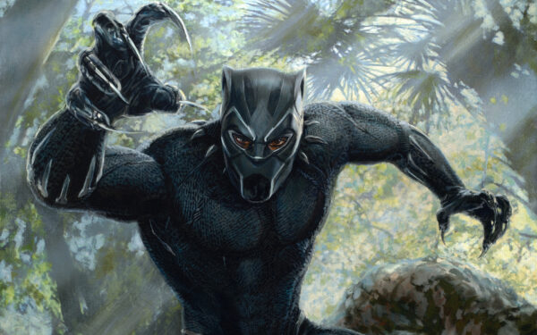 Wallpaper Panther, Black, Artwork