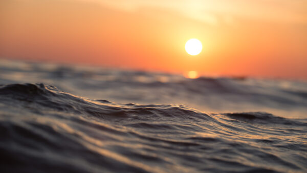 Wallpaper Sea, Sunset
