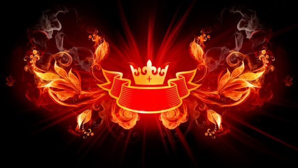 Wallpaper King, Logo, 5k, Crown, Red, 4k