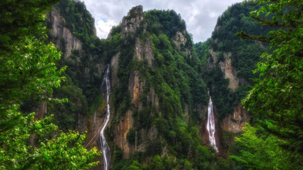 Wallpaper Peak, Desktop, Mountains, From, Waterfall, Mobile, Jungle