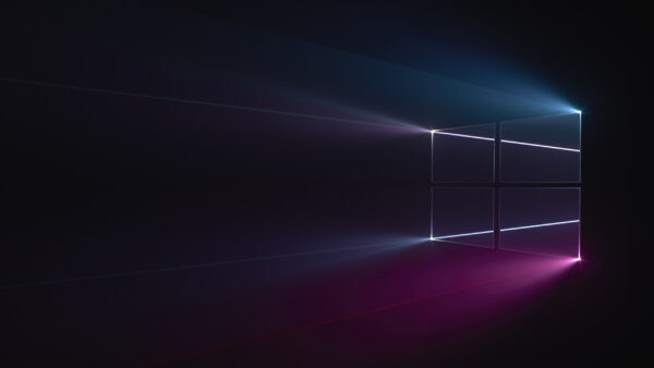 Wallpaper Rays, Reflection, Windows, Microsoft