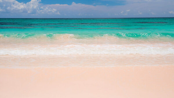 Wallpaper Sky, Ocean, Clear, Calm, Under, Blue, Beach, Waves, Desktop, Daytime, During
