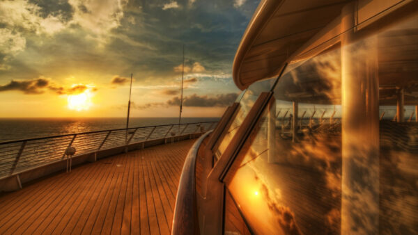 Wallpaper Ship, View, With, Floor, Cruise, Desktop, Wooden, From