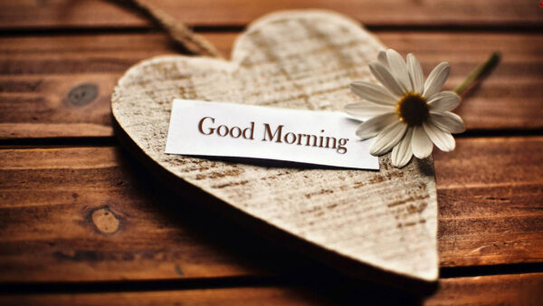 Wallpaper Good, With, Love, Morning, Shape, Heart, Word