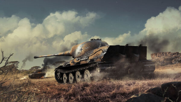 Wallpaper Blue, Brown, Sky, Desktop, Tanks, Black, World, Background, Clouds, And, Tank, With